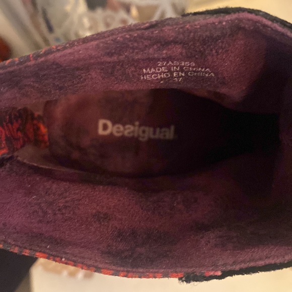 Desigual Pattern Heel Booties Size 37 US 6.5 - Picture 9 of 10